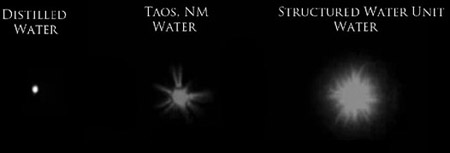 <Der Wasserfilter von Agua Estructurada erhoehtes Bio Photonen Niveau im strukturierten Wasser>
